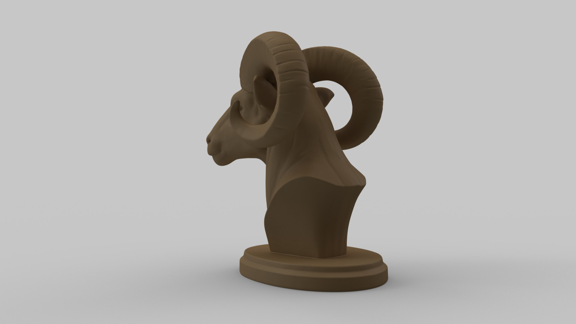 Ram Head 3D print model_3