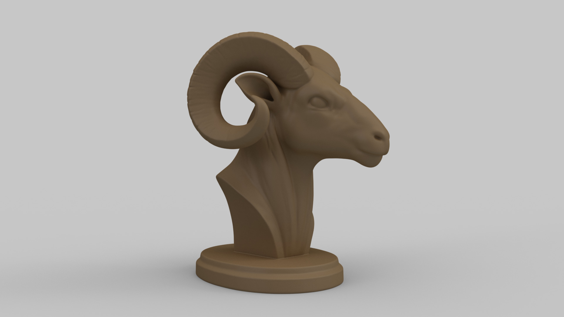 Ram Head 3D print model_1