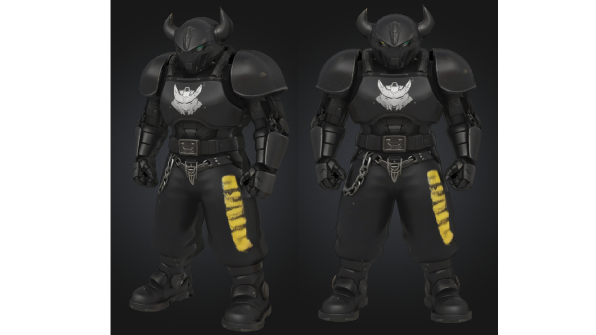 Black Armored Demon Knight Low-poly 3D model_3