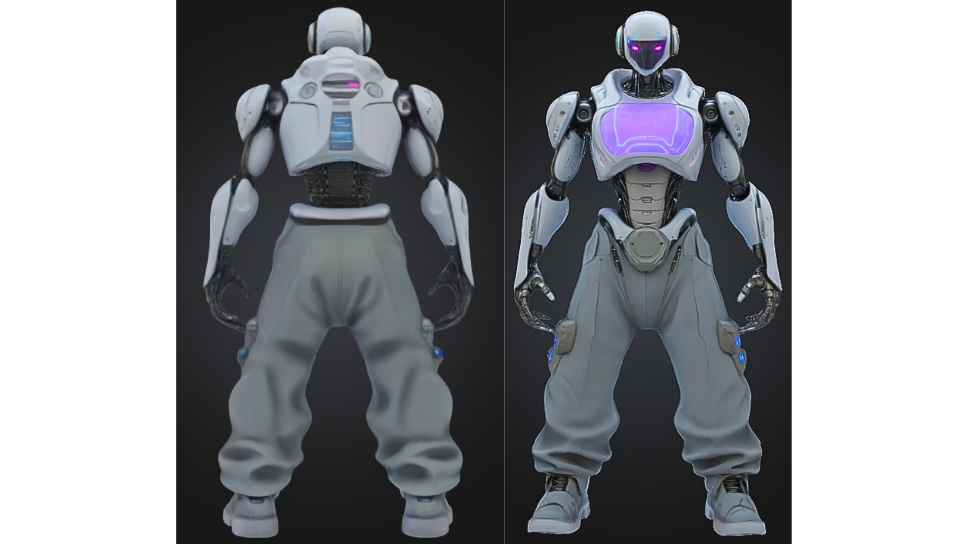 Advanced Humanoid Robot Low-poly 3D model_1