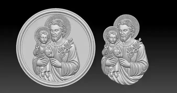 Saint Joseph with baby Jesus 