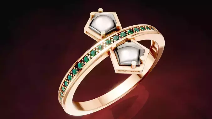 Hexagon Diamond pendant