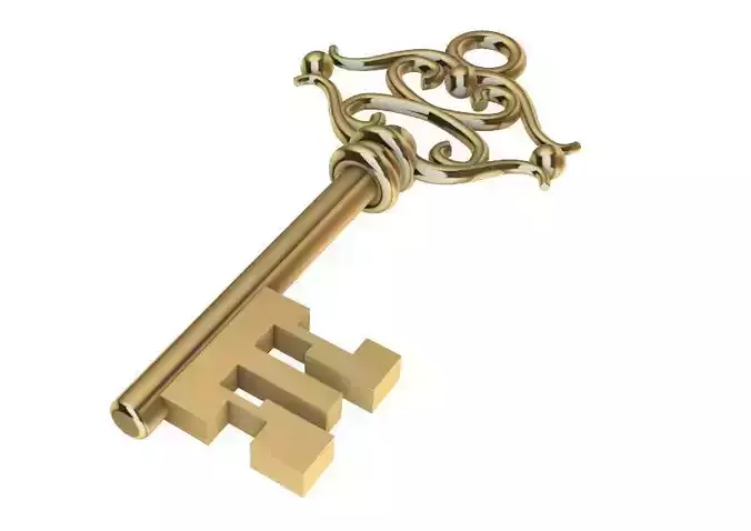 Art Nouveau Key Pendant