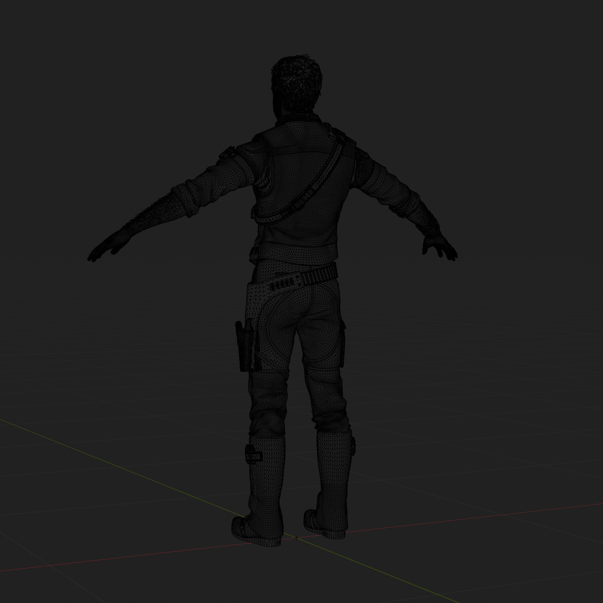 Cal Kestis Jedi Survivor 3D Model Rigged PBR Blender FBX OBJ Low-poly 3D model_10