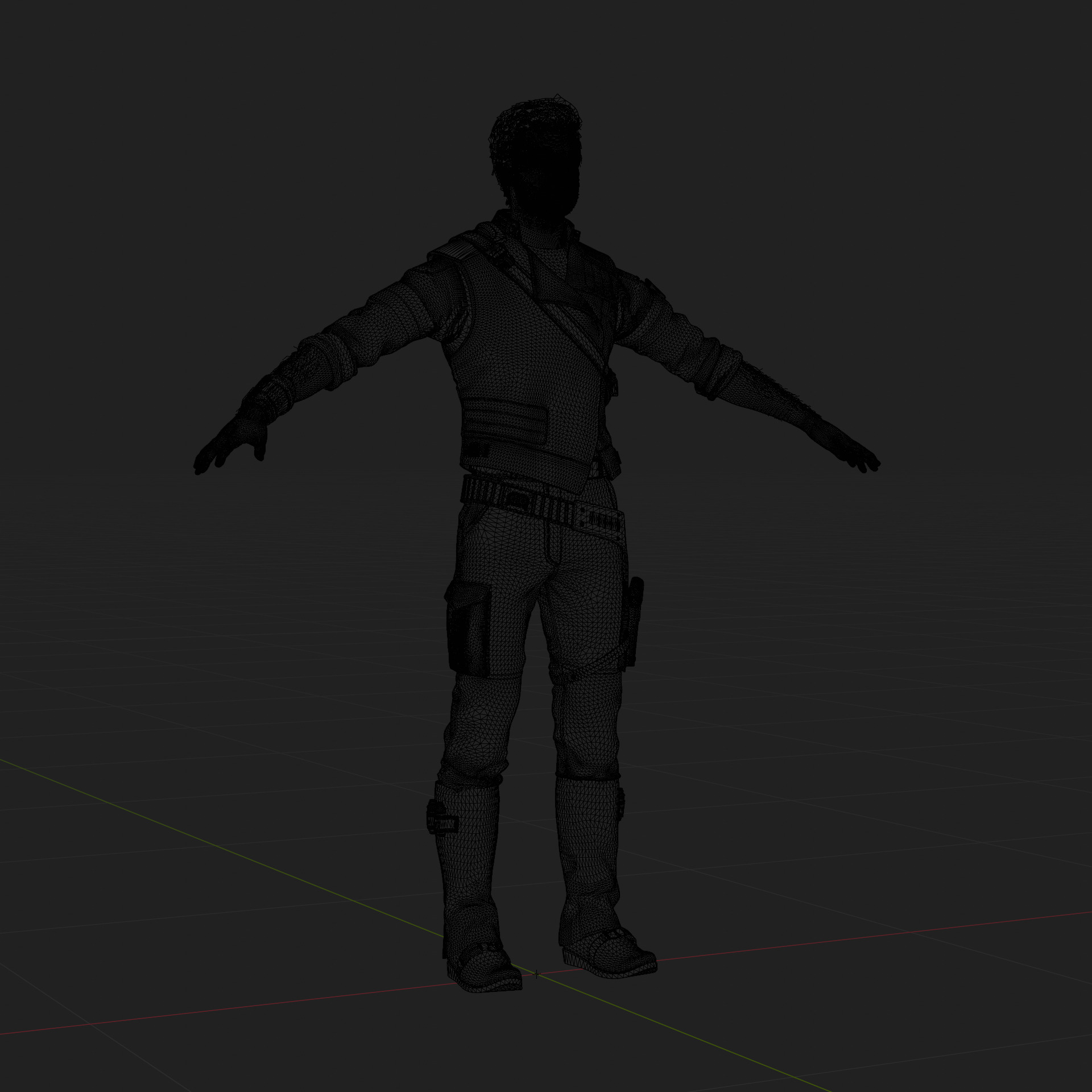 Cal Kestis Jedi Survivor 3D Model Rigged PBR Blender FBX OBJ Low-poly 3D model_9