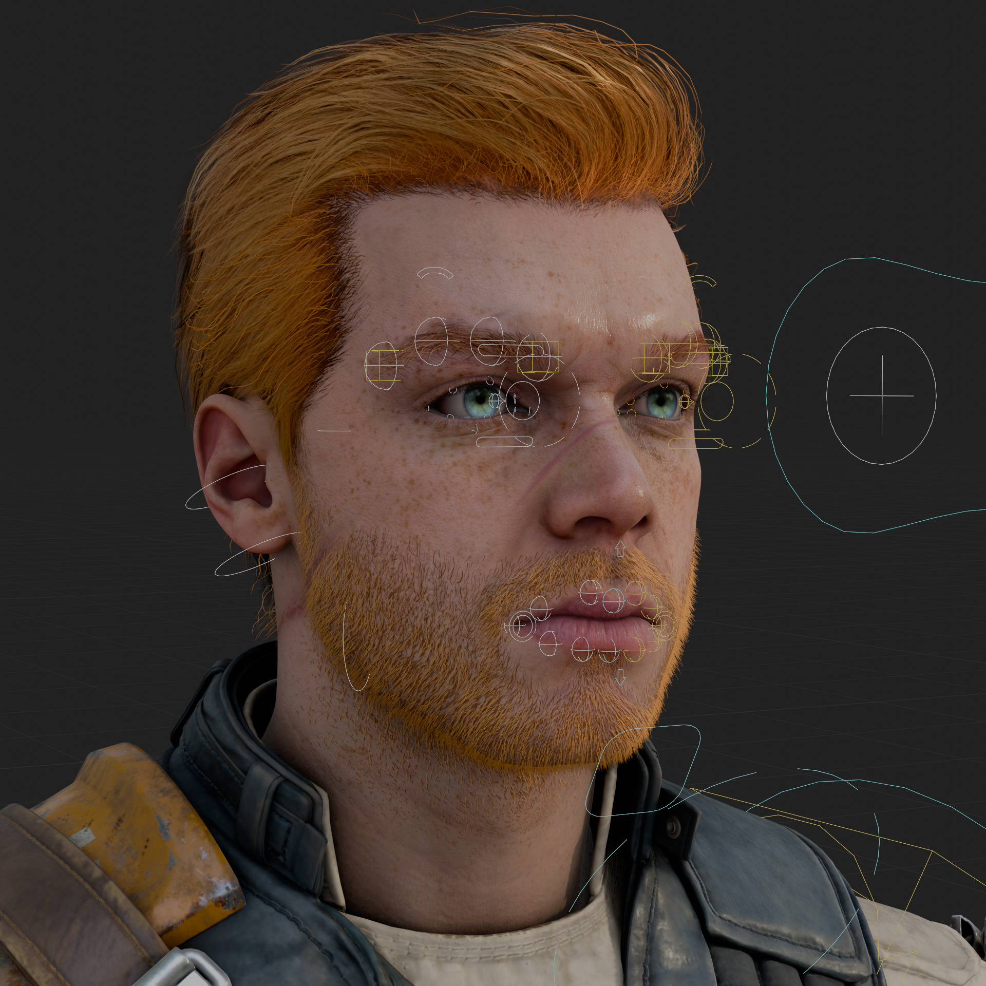 Cal Kestis Jedi Survivor 3D Model Rigged PBR Blender FBX OBJ Low-poly 3D model_2