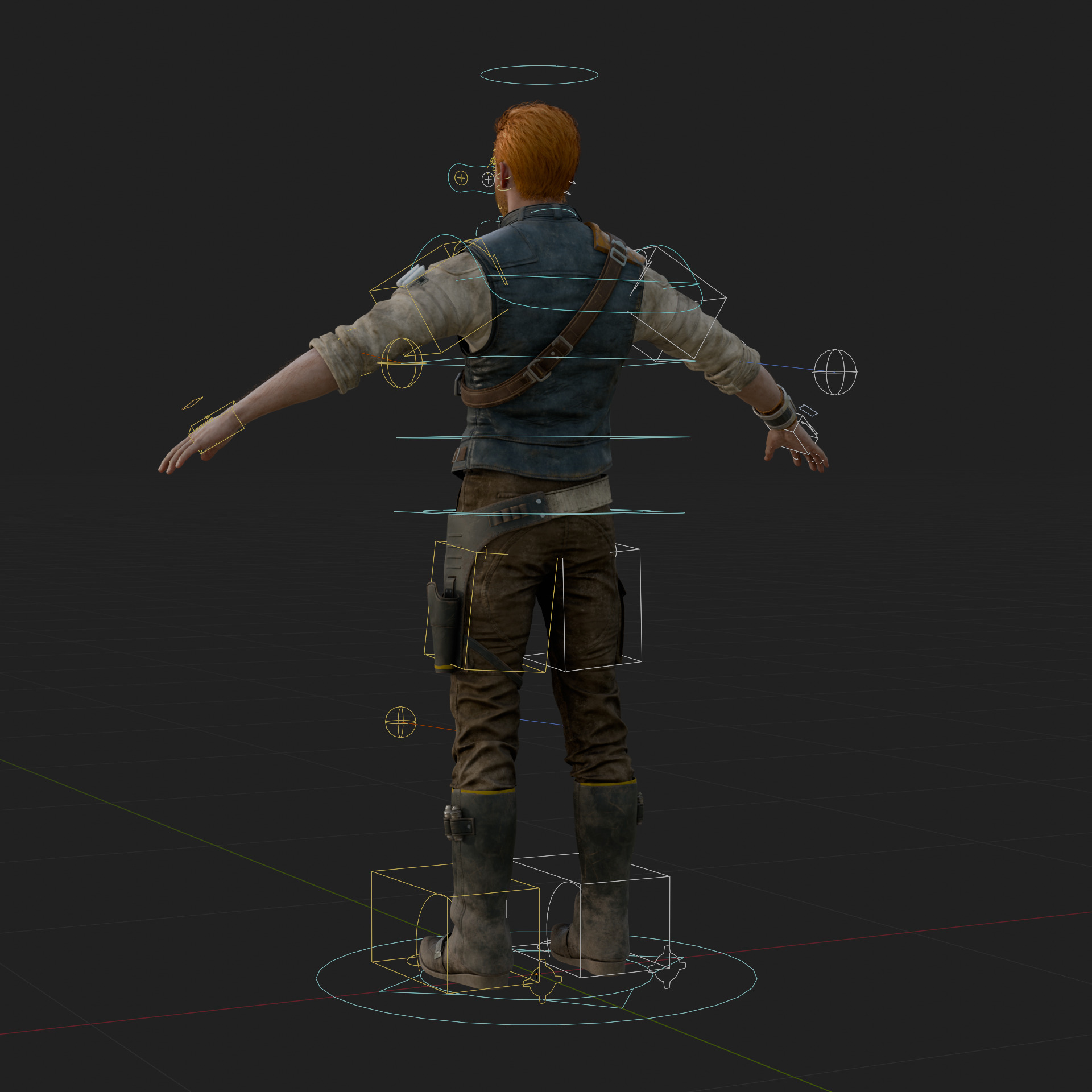 Cal Kestis Jedi Survivor 3D Model Rigged PBR Blender FBX OBJ Low-poly 3D model_1