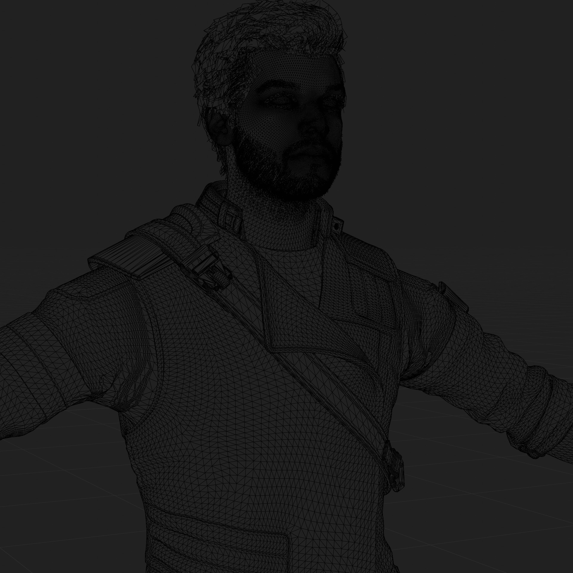 Cal Kestis Jedi Survivor 3D Model Rigged PBR Blender FBX OBJ Low-poly 3D model_12