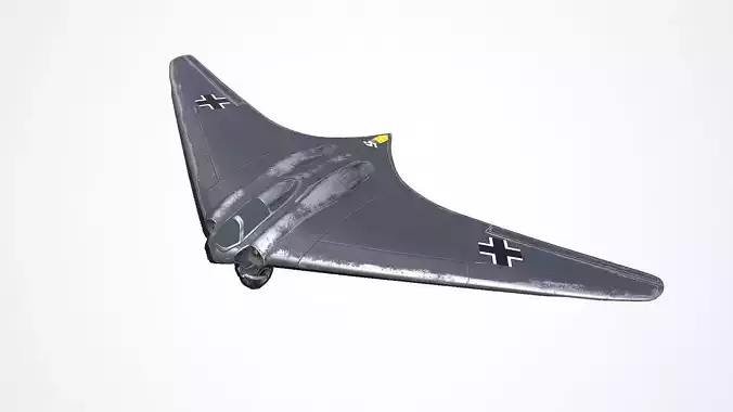 Horten Ho 229 German Fighter Jet Low-poly 3D model