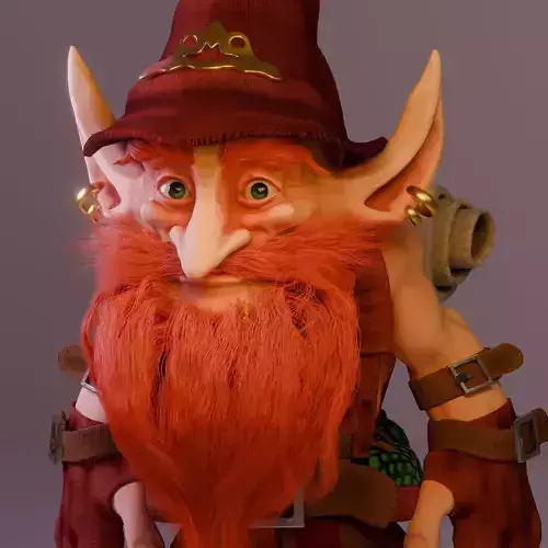 Stylized Goblin Wizard Game Ready 3D Character