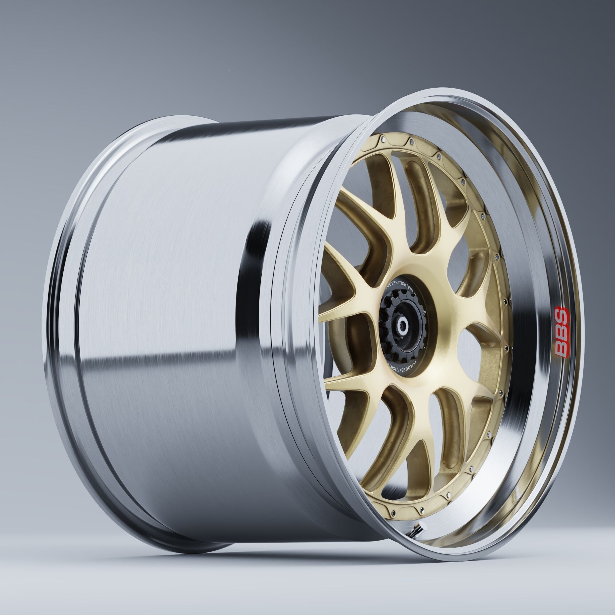 BBS WHEELS - E07 Centerlock Low-poly 3D model_1