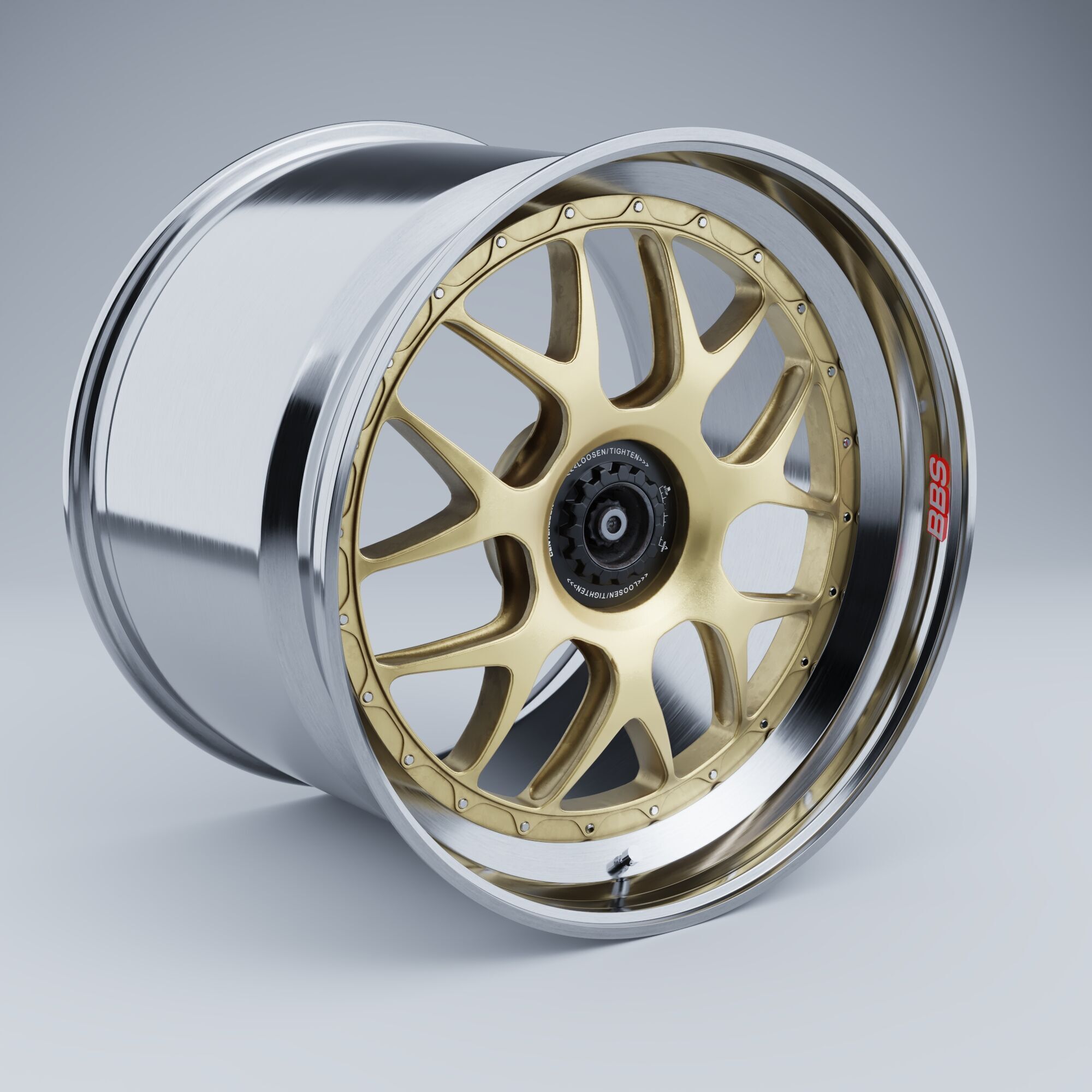 BBS WHEELS - E07 Centerlock Low-poly 3D model_10