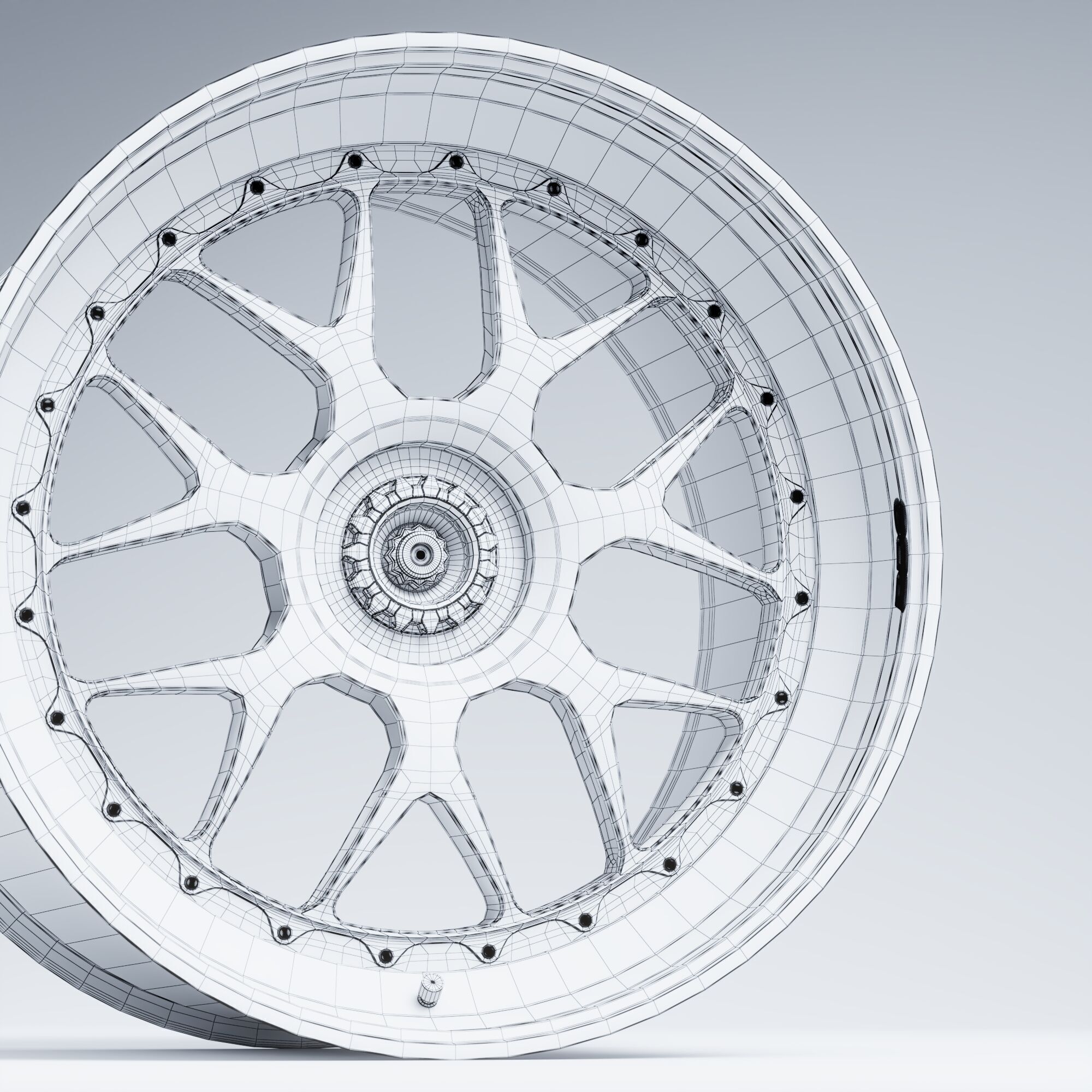 BBS WHEELS - E07 Centerlock Low-poly 3D model_18