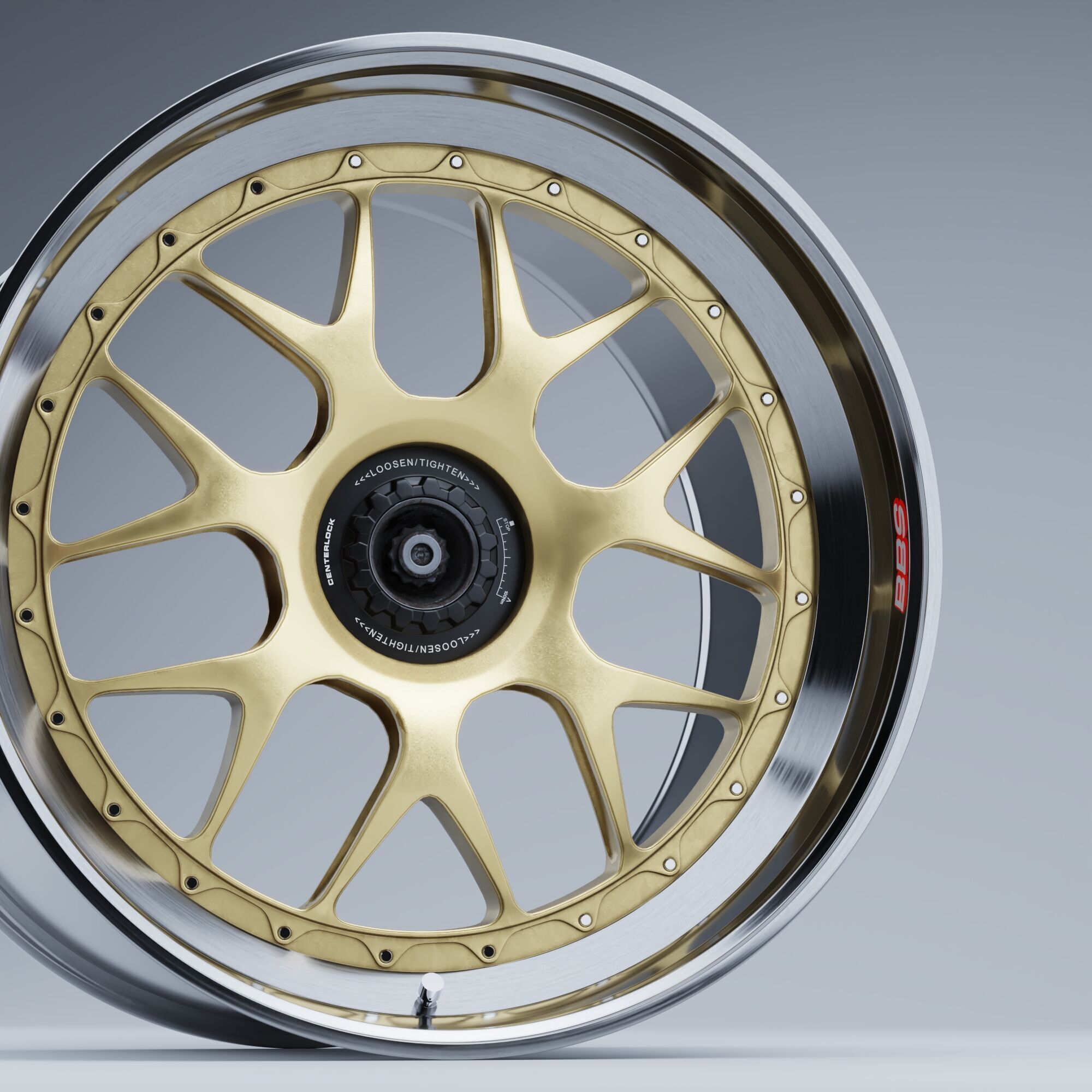 BBS WHEELS - E07 Centerlock Low-poly 3D model_5