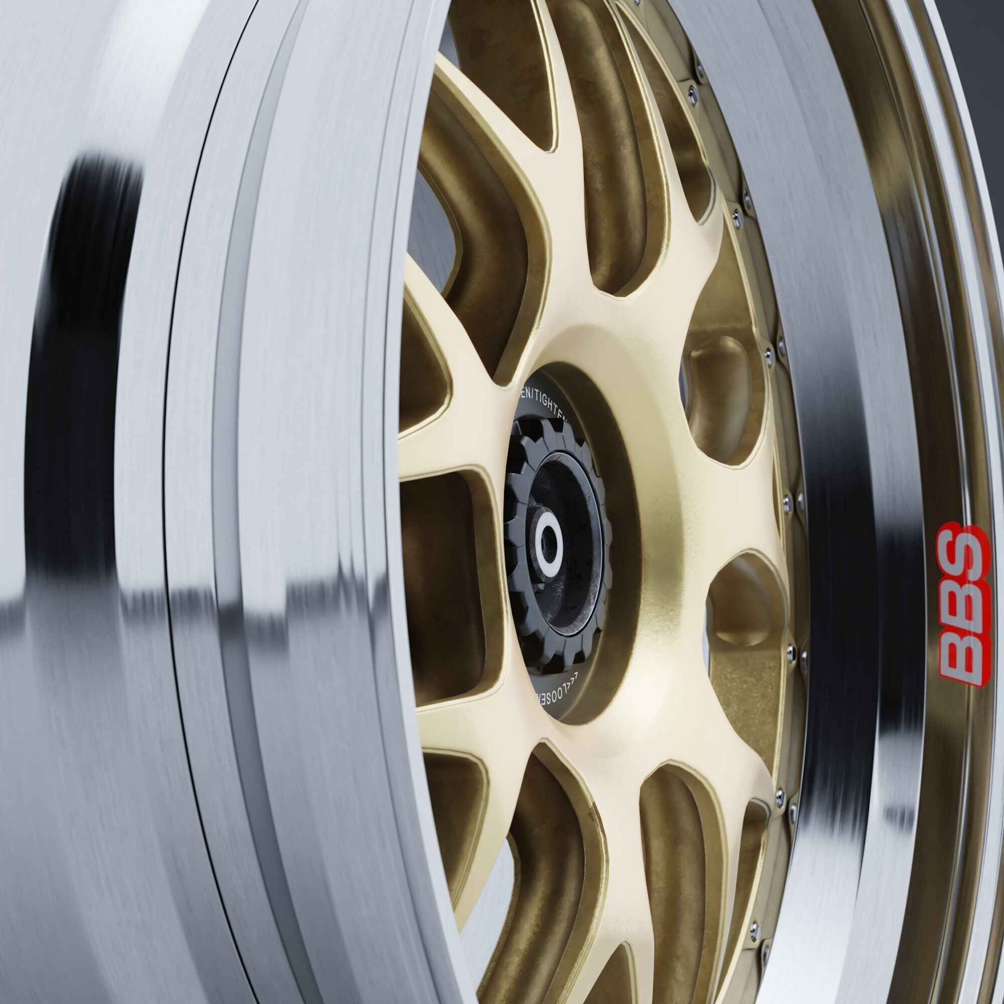 BBS WHEELS - E07 Centerlock Low-poly 3D model_6