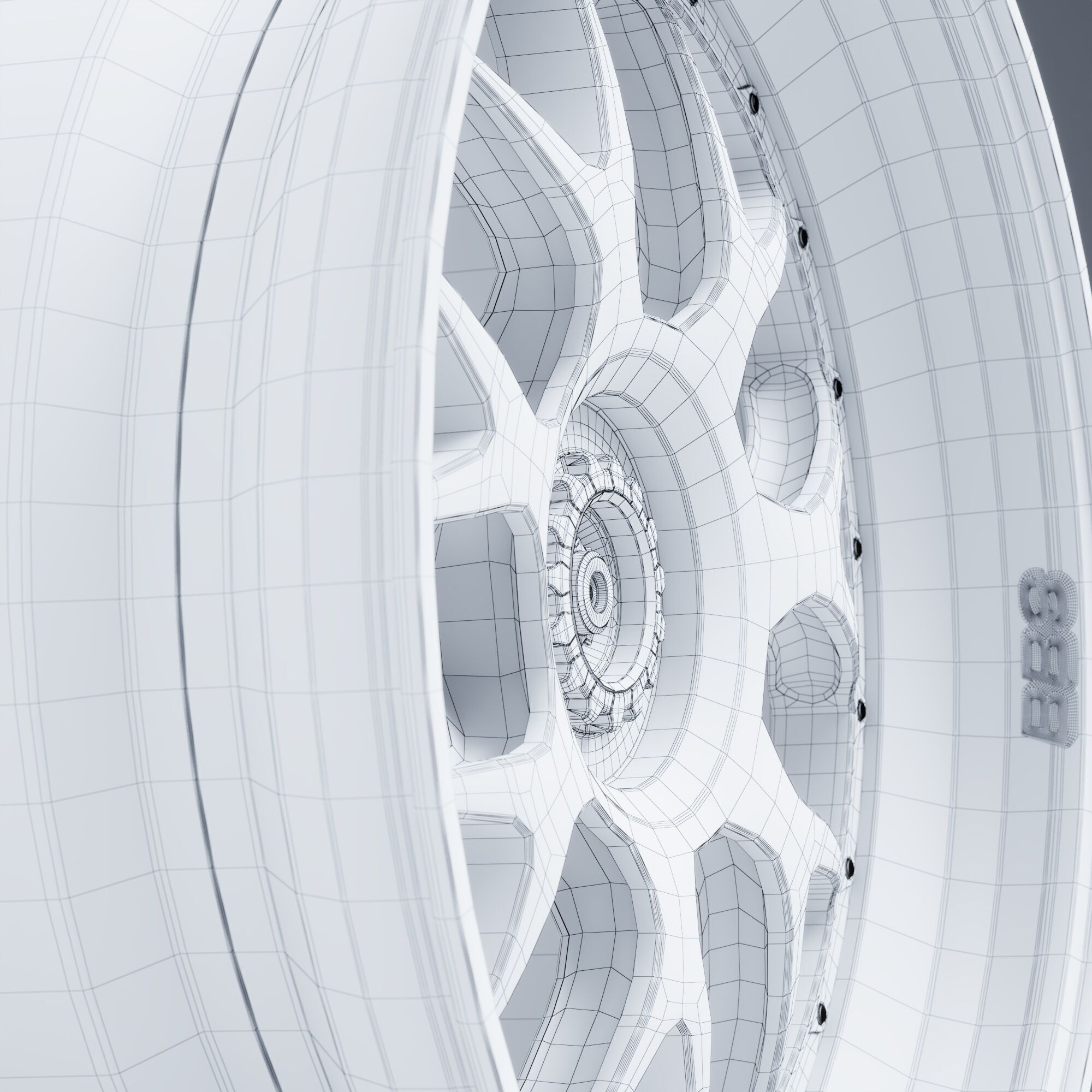BBS WHEELS - E07 Centerlock Low-poly 3D model_19