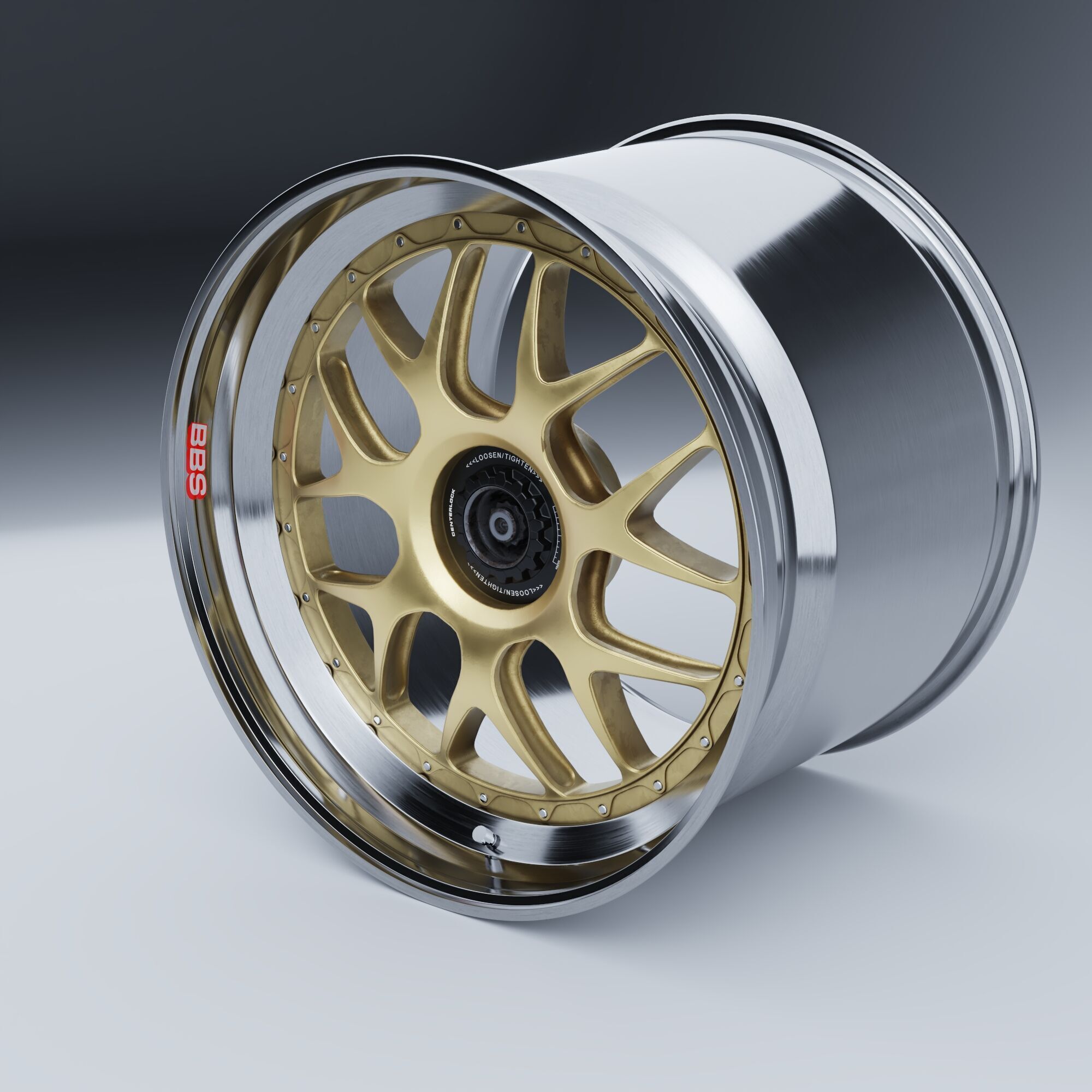 BBS WHEELS - E07 Centerlock Low-poly 3D model_11