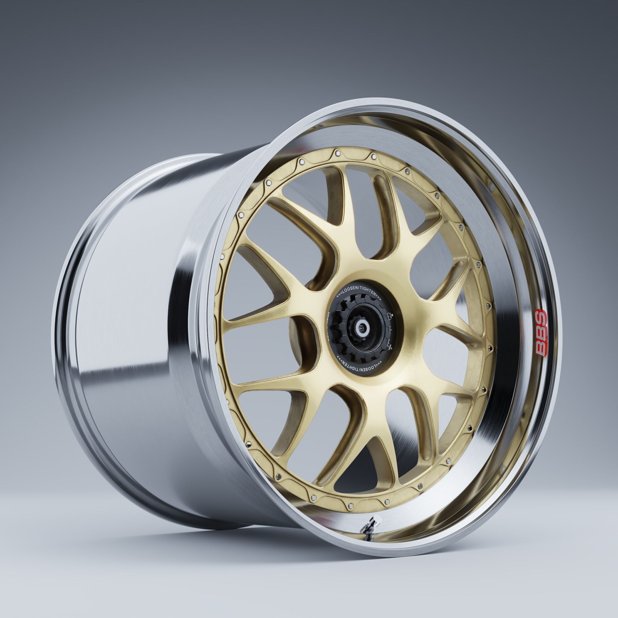 BBS WHEELS - E07 Centerlock Low-poly 3D model_7