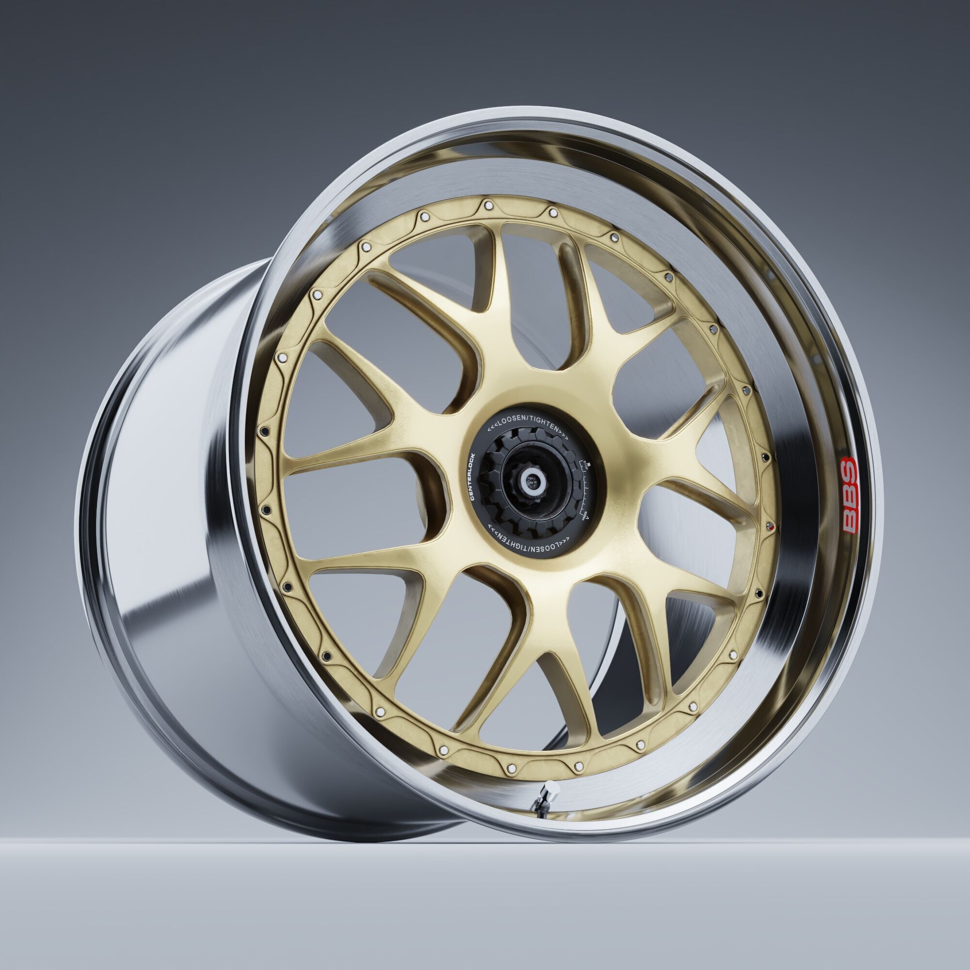 BBS WHEELS - E07 Centerlock Low-poly 3D model_9