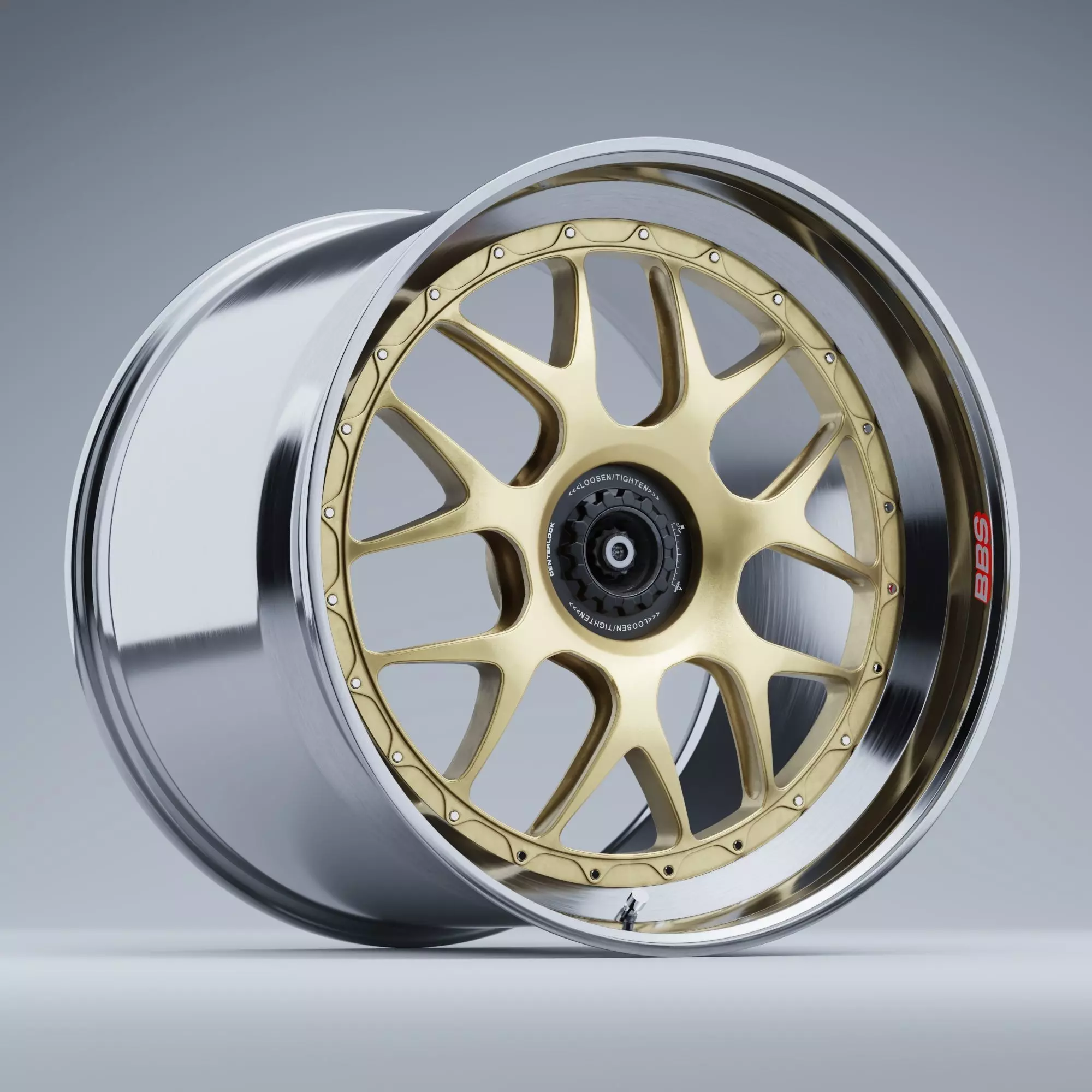 BBS WHEELS - E07 Centerlock Low-poly 3D model_0