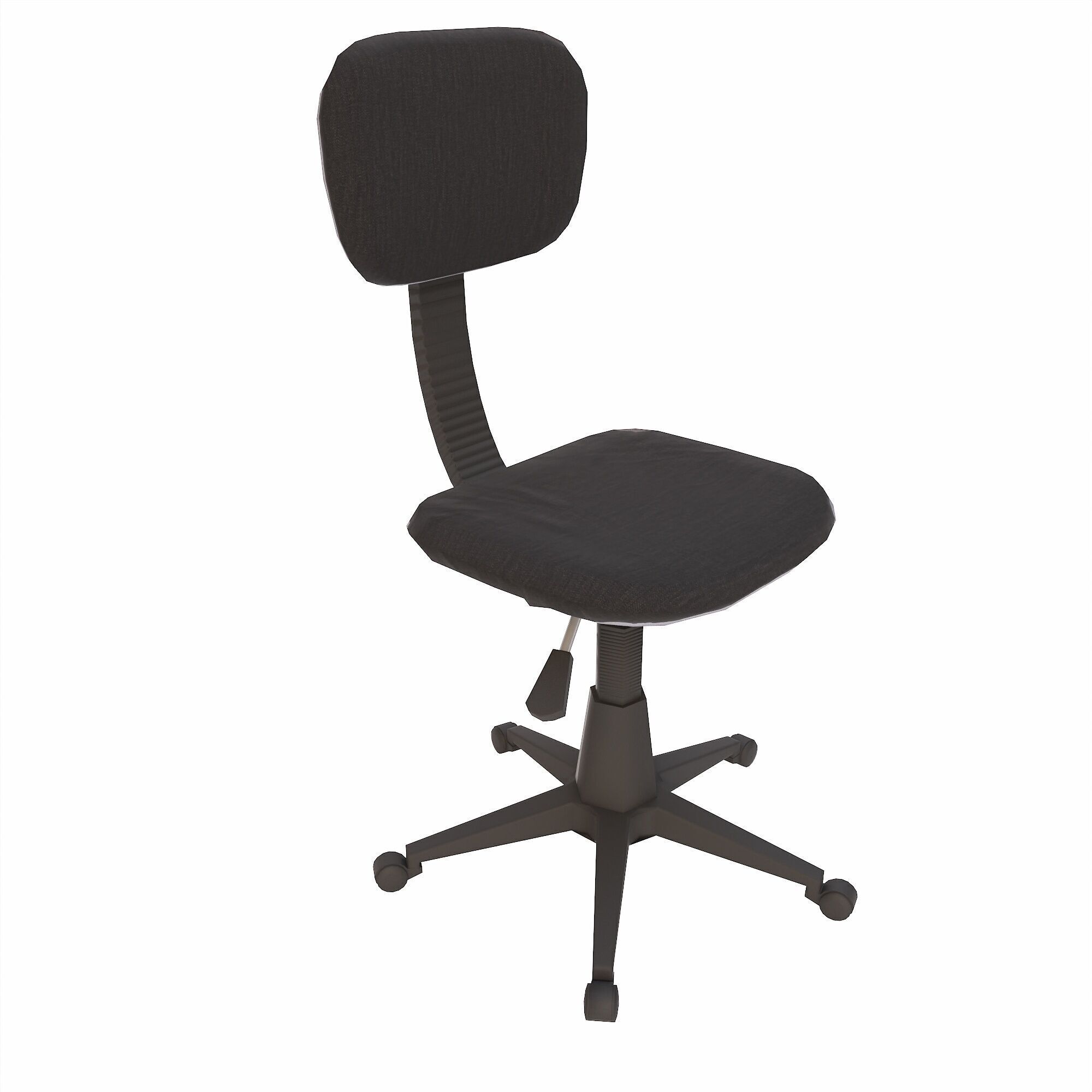 Office Chair lowpoly 3d model Low-poly 3D model_3