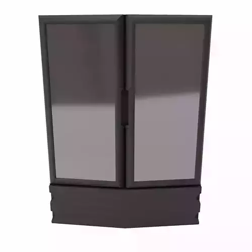 Grocery Store fridge lowpoly 3d model Low-poly 3D model