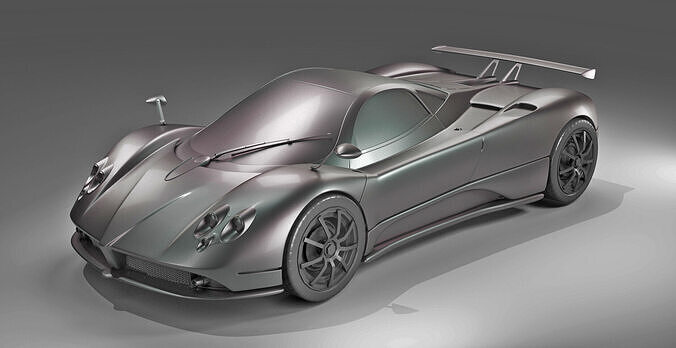 Pagani Zonda F - 3D model Low-poly 3D model