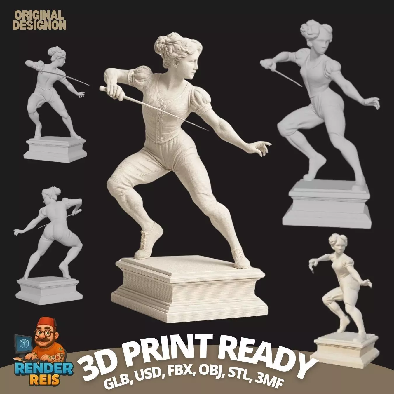 Elegance and Agility in 3D 3D print model_0