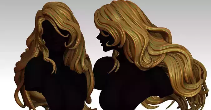 3D Hairstyles for girl V101 3D print model