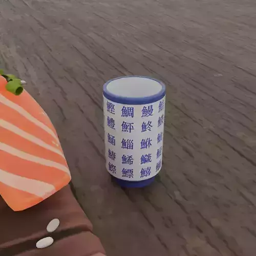 Sushi Teacup Free 3D model