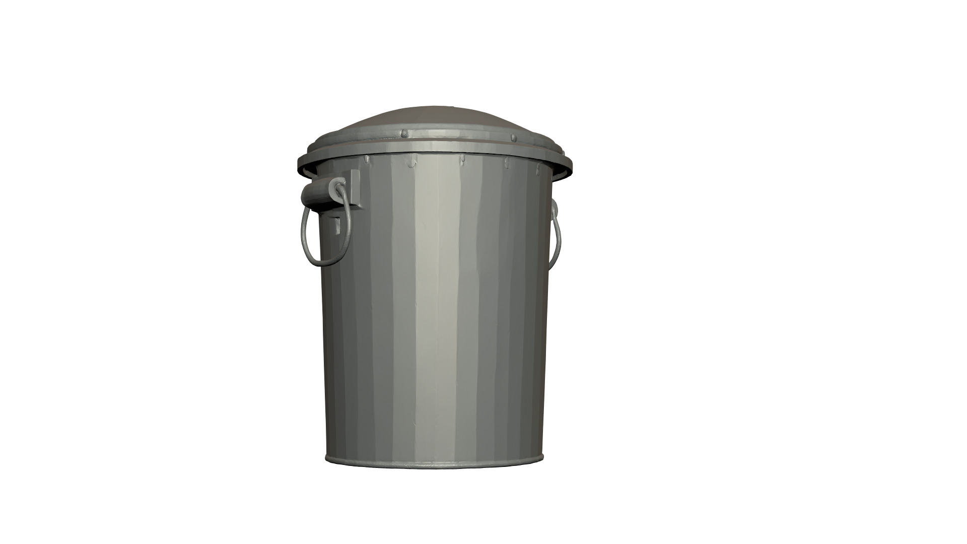 Realistic 3D Model Render Grungy Street Trash Can 3D model_1