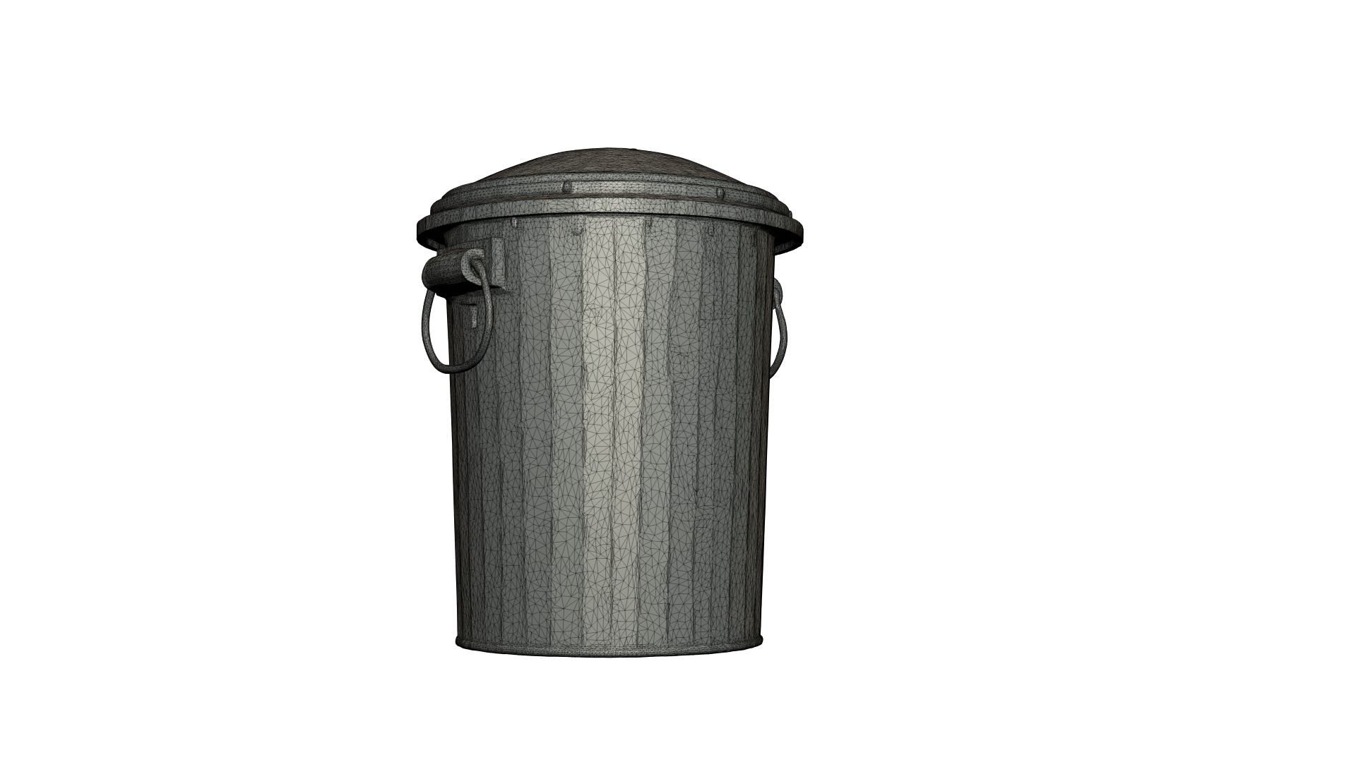 Realistic 3D Model Render Grungy Street Trash Can 3D model_2