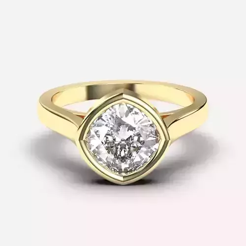 Cushion Diamond Solitaire Ring