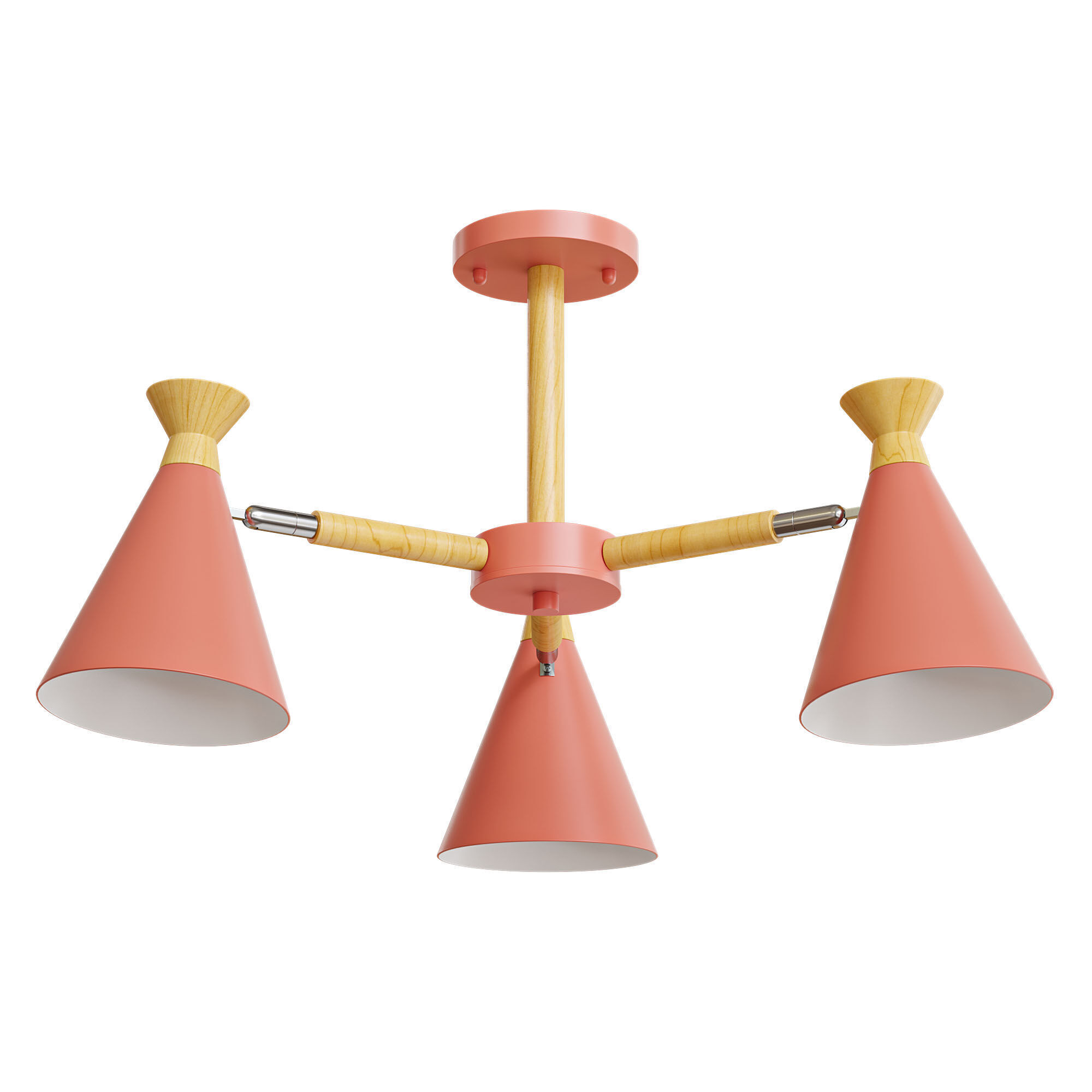 OLA Chandelier 3 lamps Low-poly 3D model_1