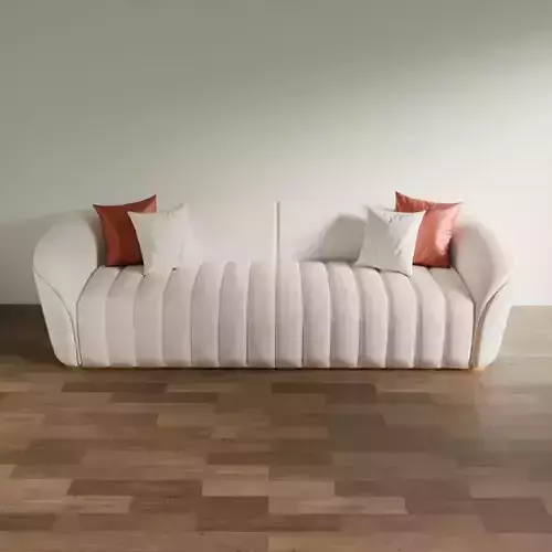 Contemporary Fluted Back Sofa