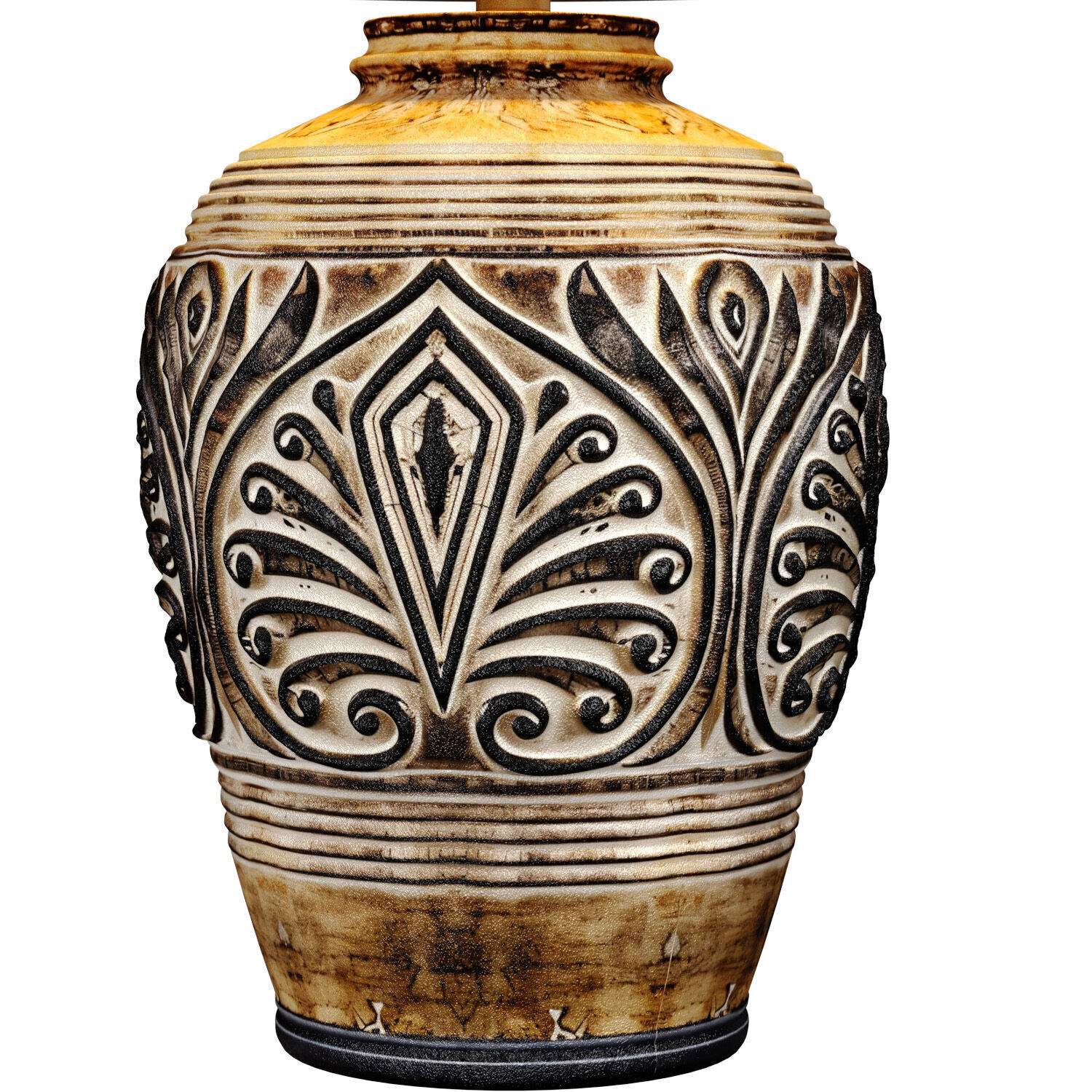 Rustic Country Nightstand bedside Provence Table Lamp 3D model_2