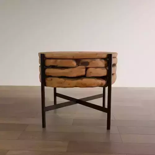 Rustic Wooden End Table