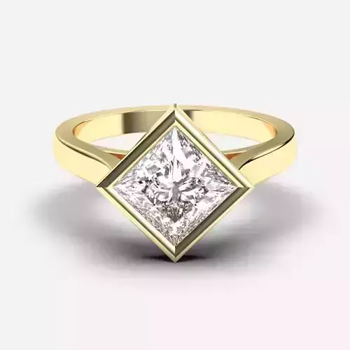 Princess Diamond Solitair Ring