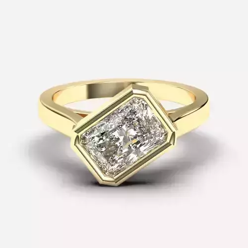 Radiant Diamond Solitaire  Ring