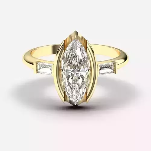 Marquise Diamond Solitaire Ring