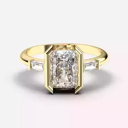 Radiant Diamond Solitaire Ring
