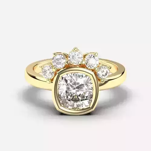 Cushion Diamond Solitaire Ring