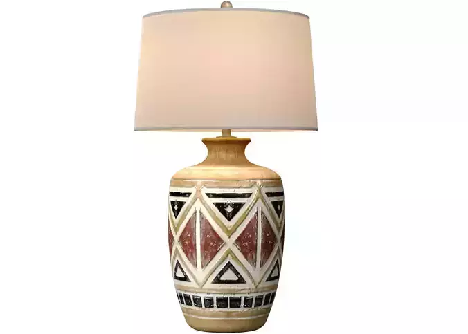 Rustic Southwest Country Nightstand bedside Provence Table Lamp