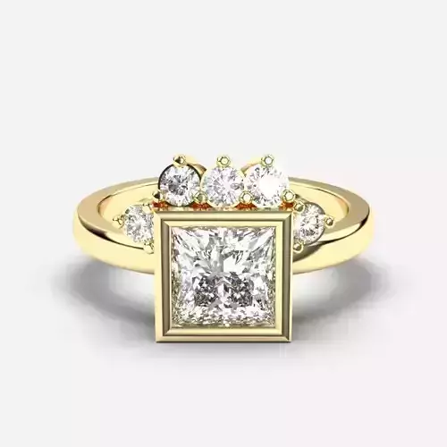 Princess Diamond Solitaire Ring