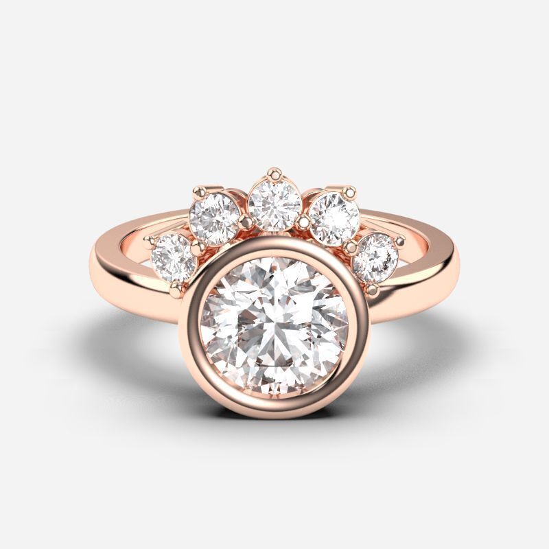 Round Diamond Solitaire Ring 3D print model_1