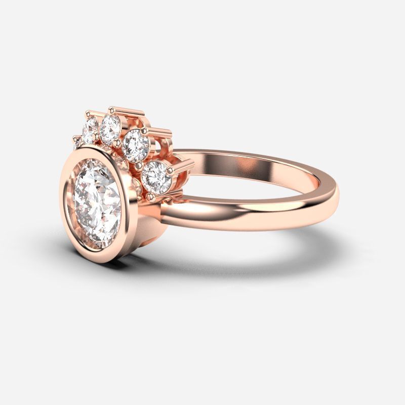 Round Diamond Solitaire Ring 3D print model_6