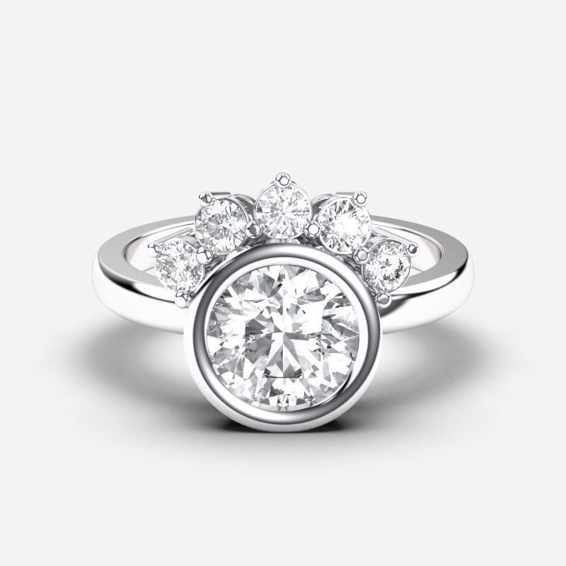 Round Diamond Solitaire Ring 3D print model_2