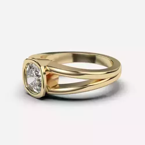Cushion Diamond Solitaire Ring