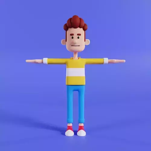 Free 3D Character Model Stylized Boy