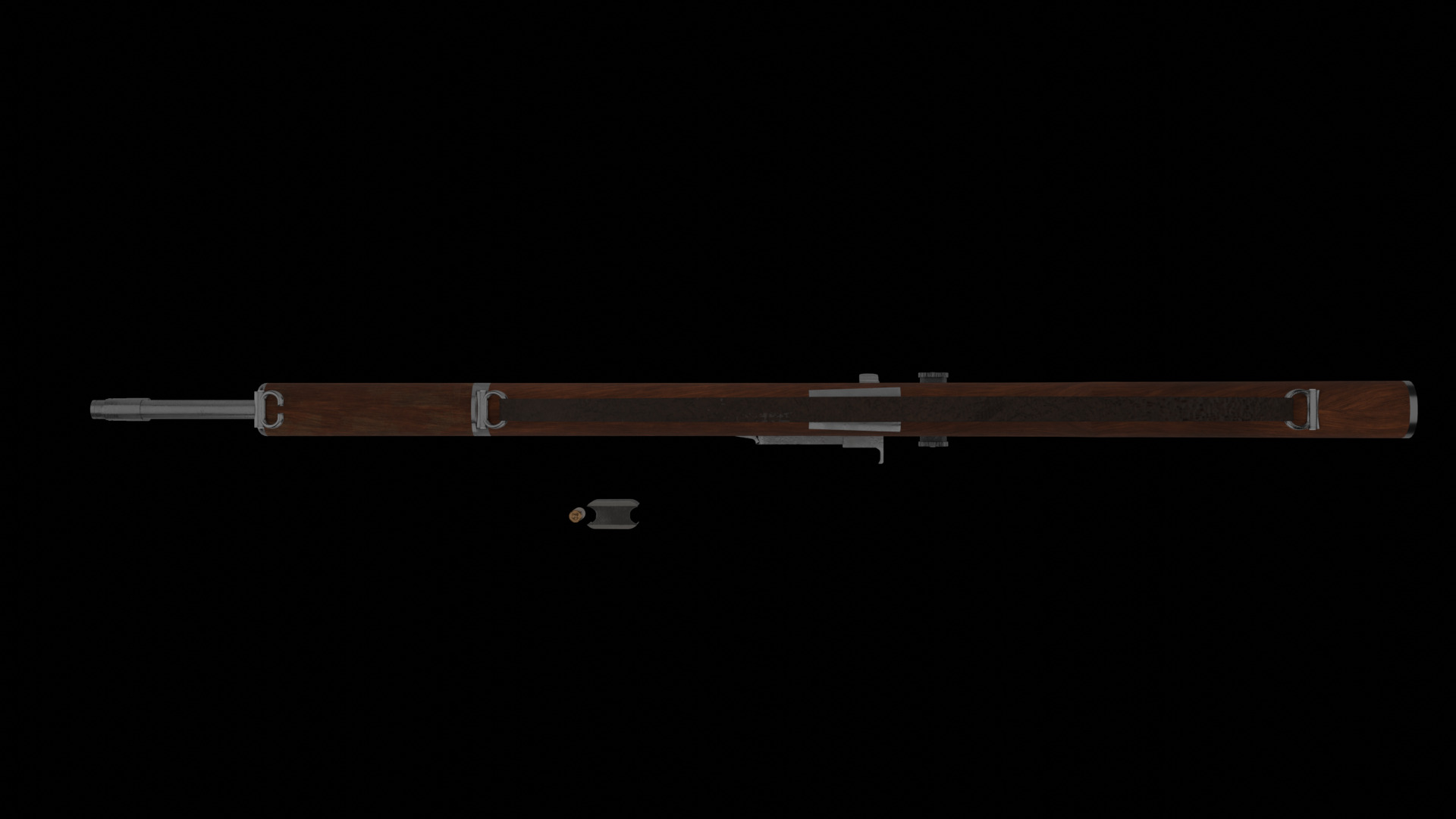 Garand M1 rifle 3D model_5
